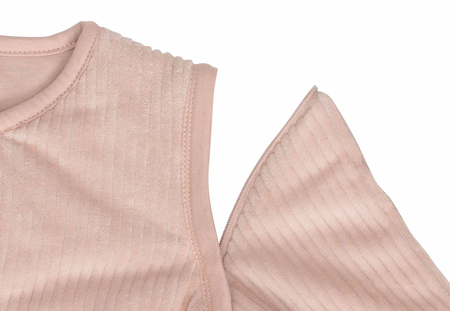 Jollein slaapzak met afritsbare mouwen rib - Wild rose