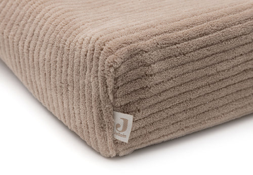 Jollein aankleedkussenhoes cloudy rib 50x70 - Milky coffee