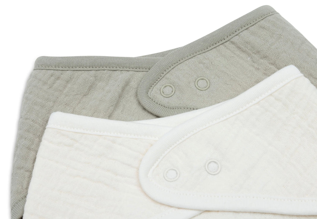 Jollein slab bandana hydrofiel - Olive green/Oatmeal - 2 stuks