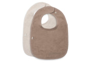 Jollein badstof slabbetjes 2pack - sand/ milky coffee