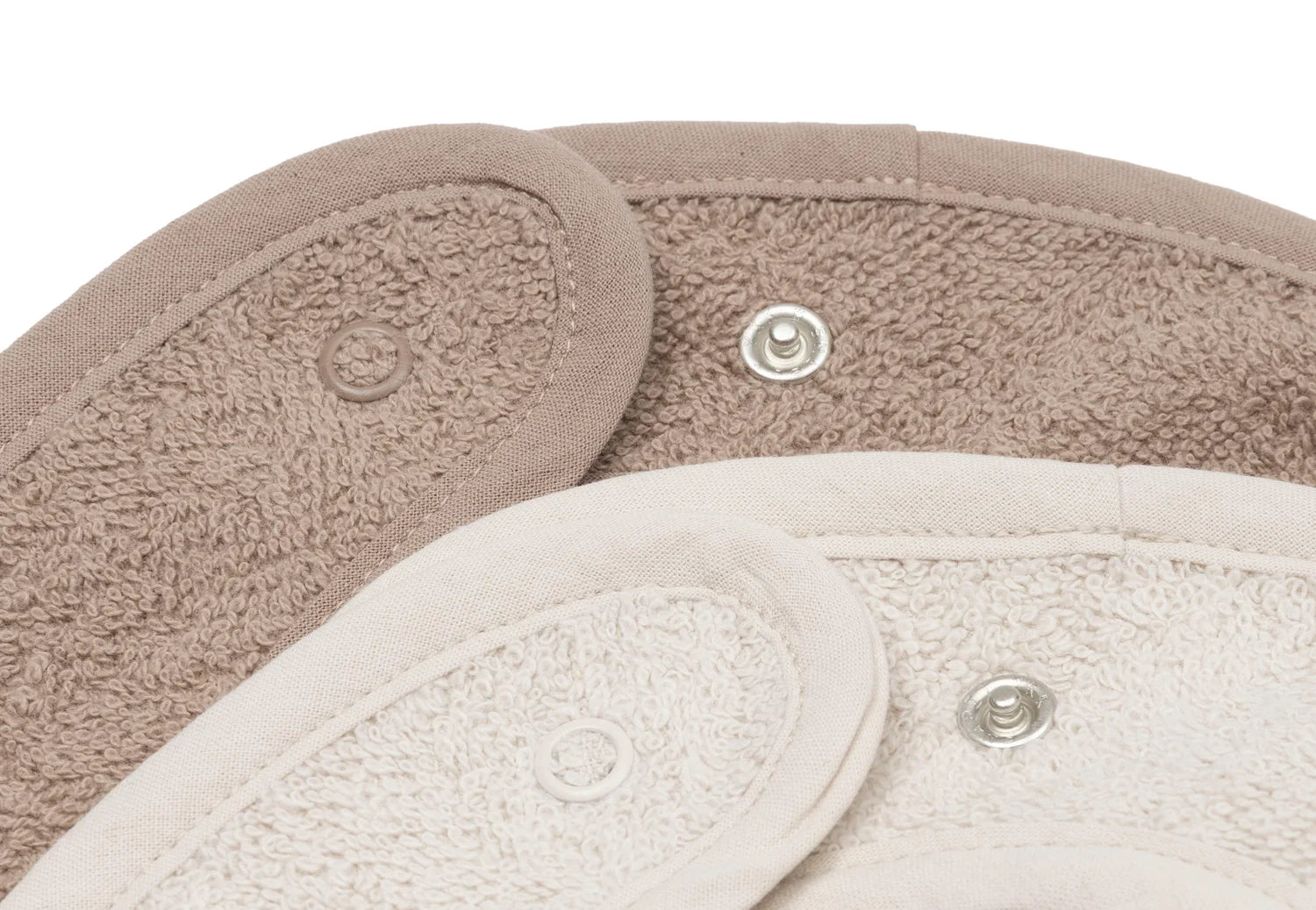 Jollein badstof slabbetjes 2pack - sand/ milky coffee