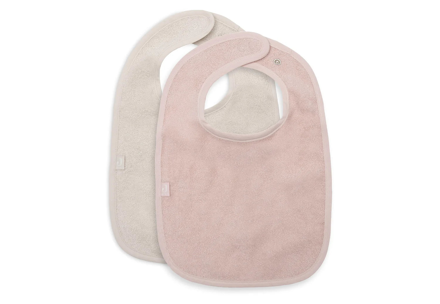 Jollein badstof slabbetjes 2pack - sand/ silk rose