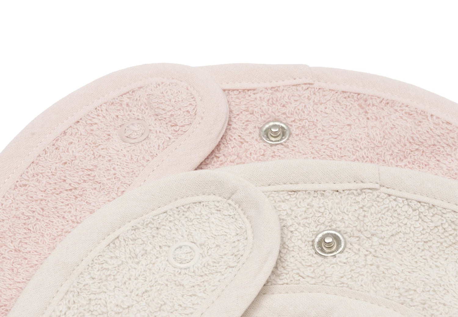Jollein badstof slabbetjes 2pack - sand/ silk rose