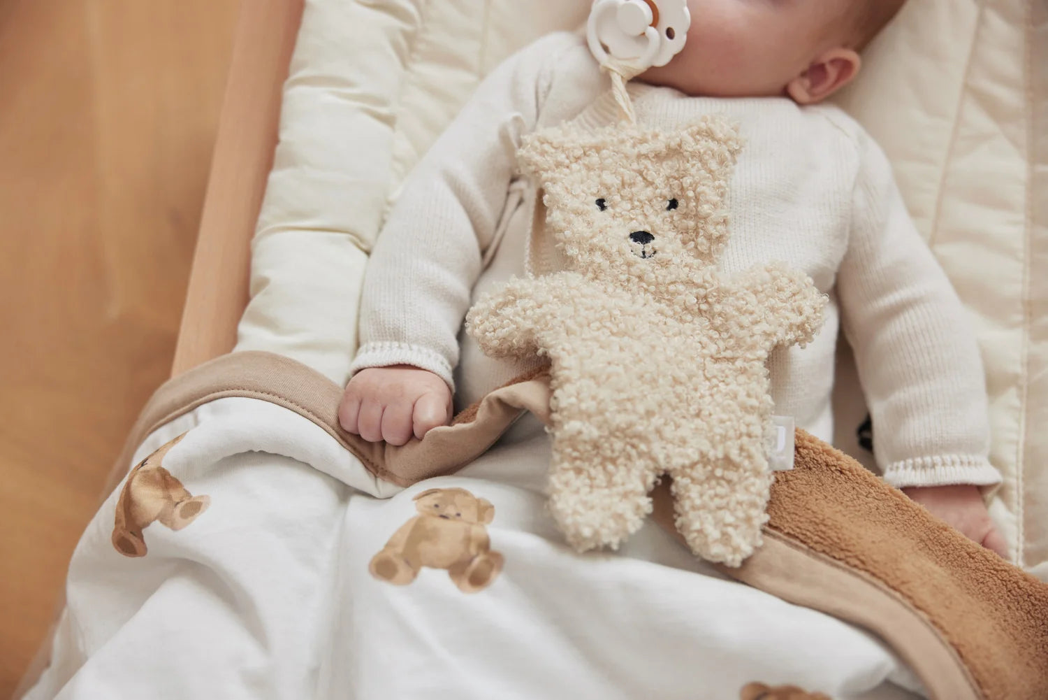 Jollein speendoekje teddybear - Naturel