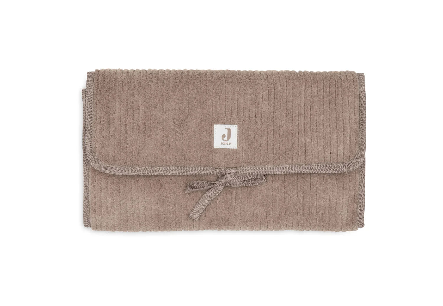 Jollein verschoningsmat met opbergvakken cloudy rib - Milky coffee