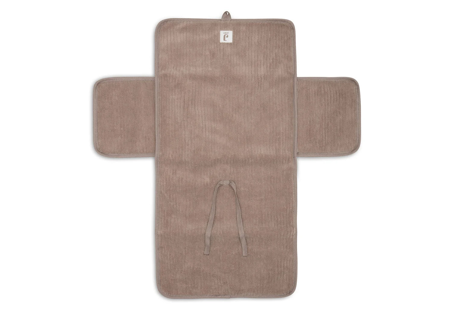 Jollein verschoningsmat met opbergvakken cloudy rib - Milky coffee