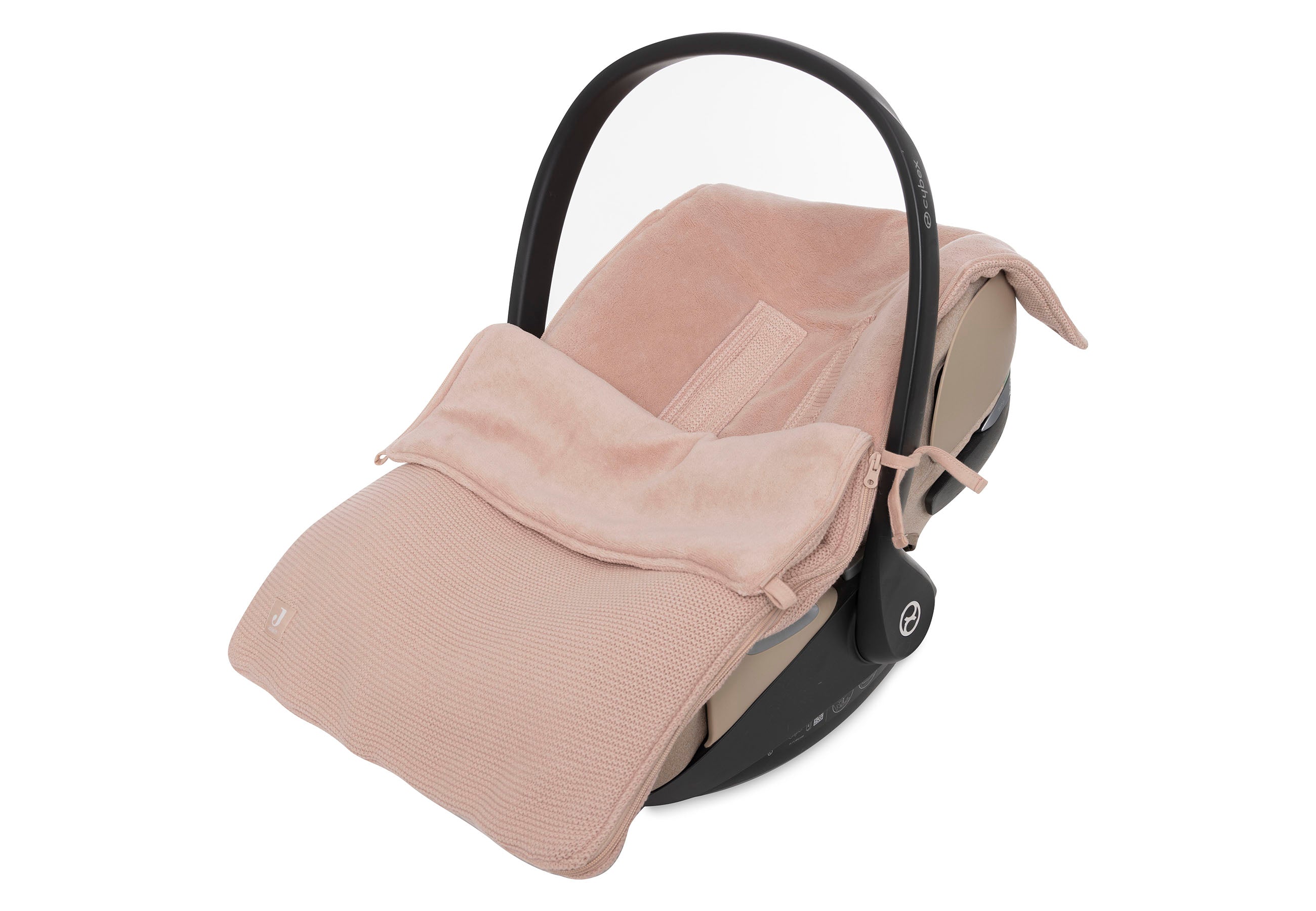 Jollein voetenzak groep 0+ 3/5 punts gordel basic knit - Wild rose