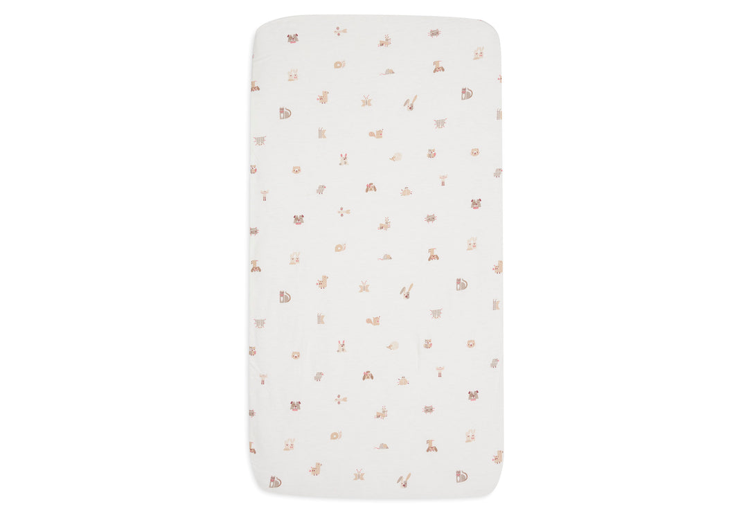 Jollein hoeslaken jersey - Animal Friends