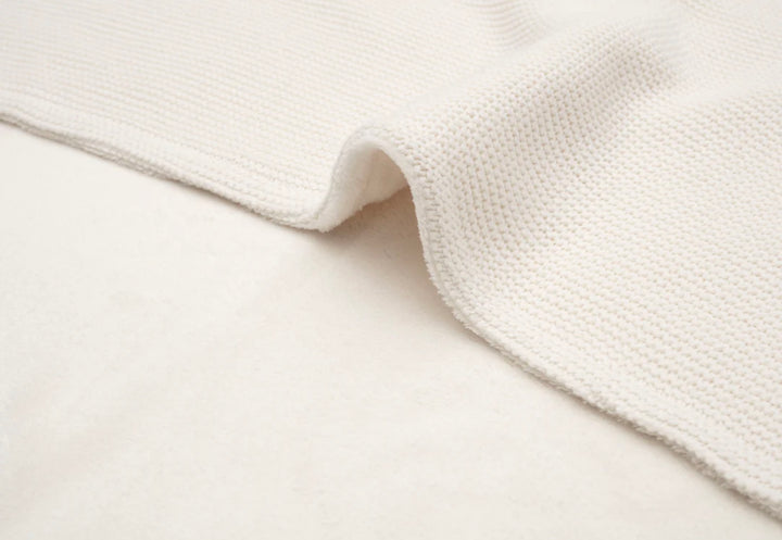 Jollein wiegdeken 75x100cm Basic Knit - Ivory/coral Fleece