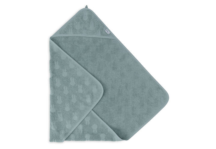 Jollein badcape badstof 75x75 miffy jacquard - Sea Green