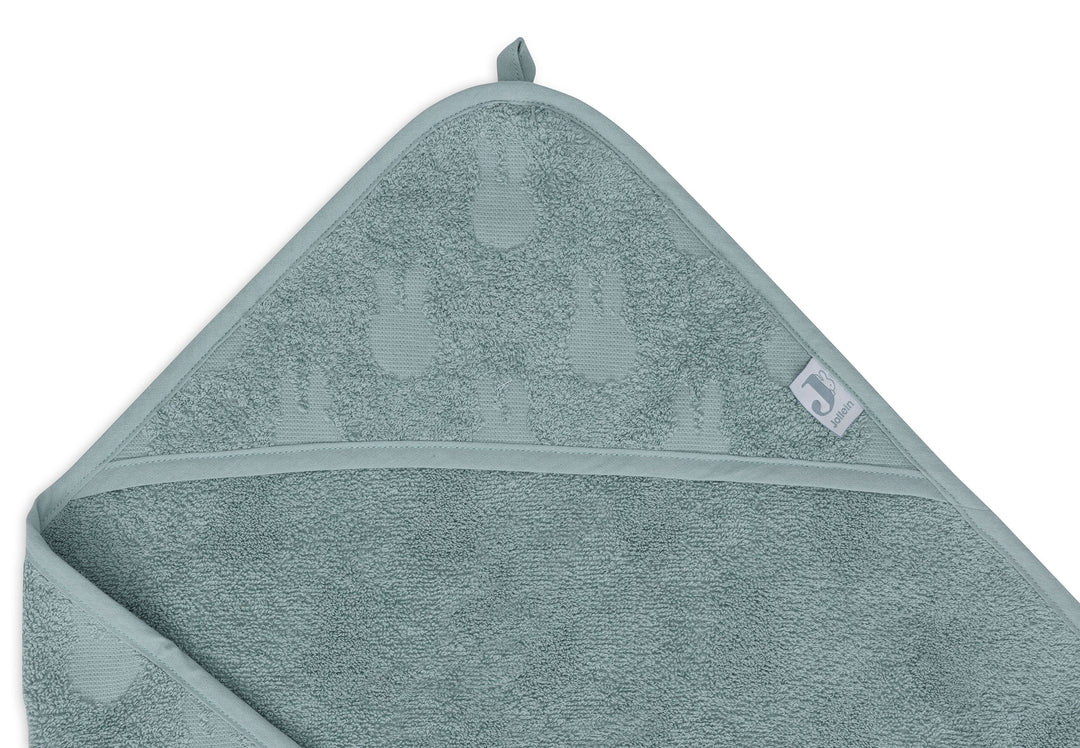 Jollein badcape badstof 75x75 miffy jacquard - Sea Green