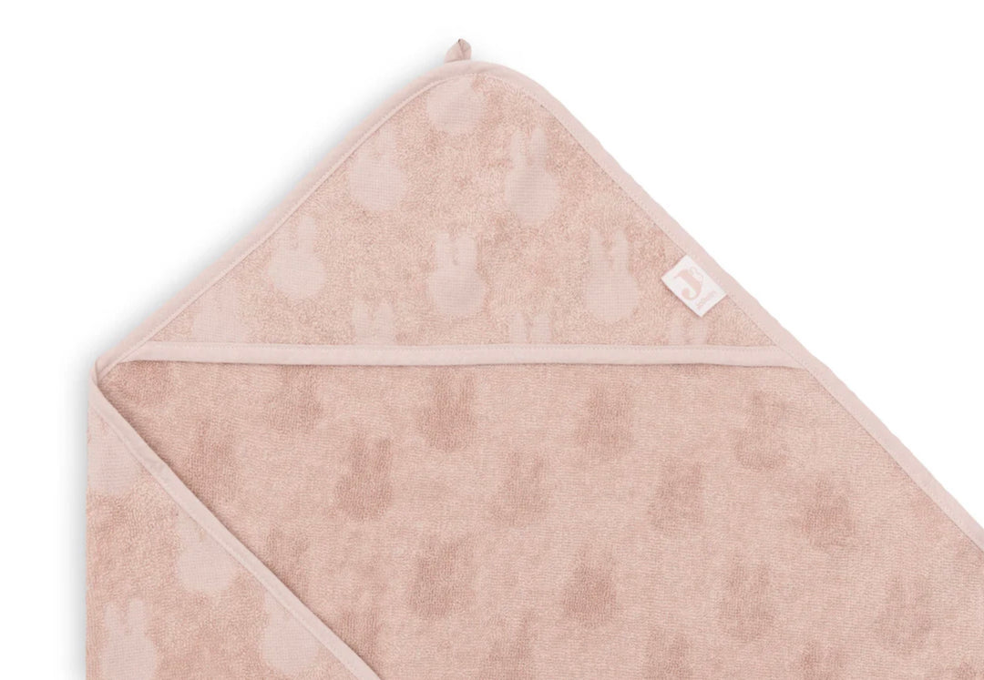 Jollein badcape badstof 75x75 miffy jacquard - Wild Rose