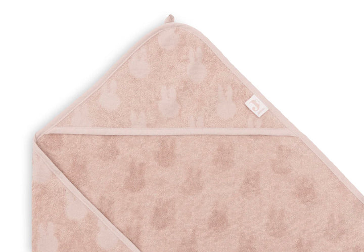 Jollein badcape badstof 75x75 miffy jacquard - Wild Rose