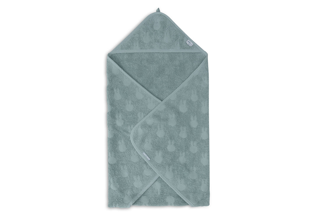 Jollein badcape badstof 75x75 miffy jacquard - Sea Green