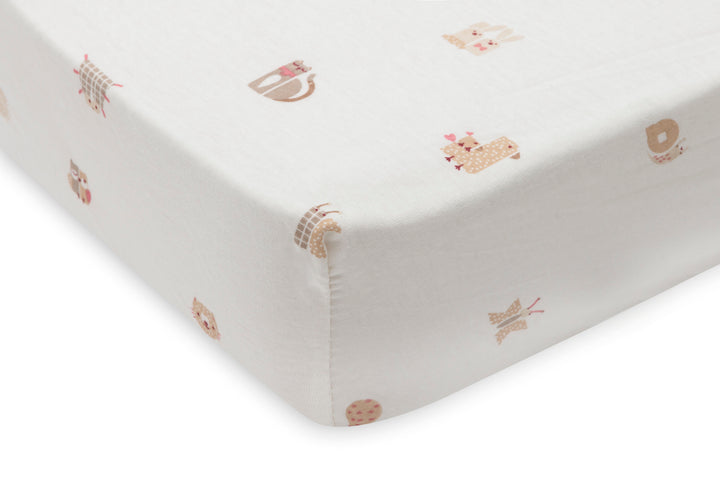Jollein hoeslaken jersey - Animal Friends