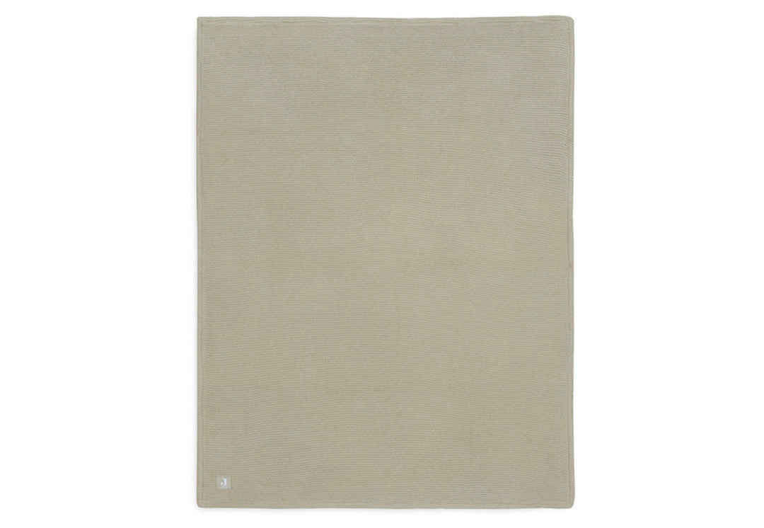 Jollein wiegdeken 75x100cm Basic Knit - Olive Green/Fleece