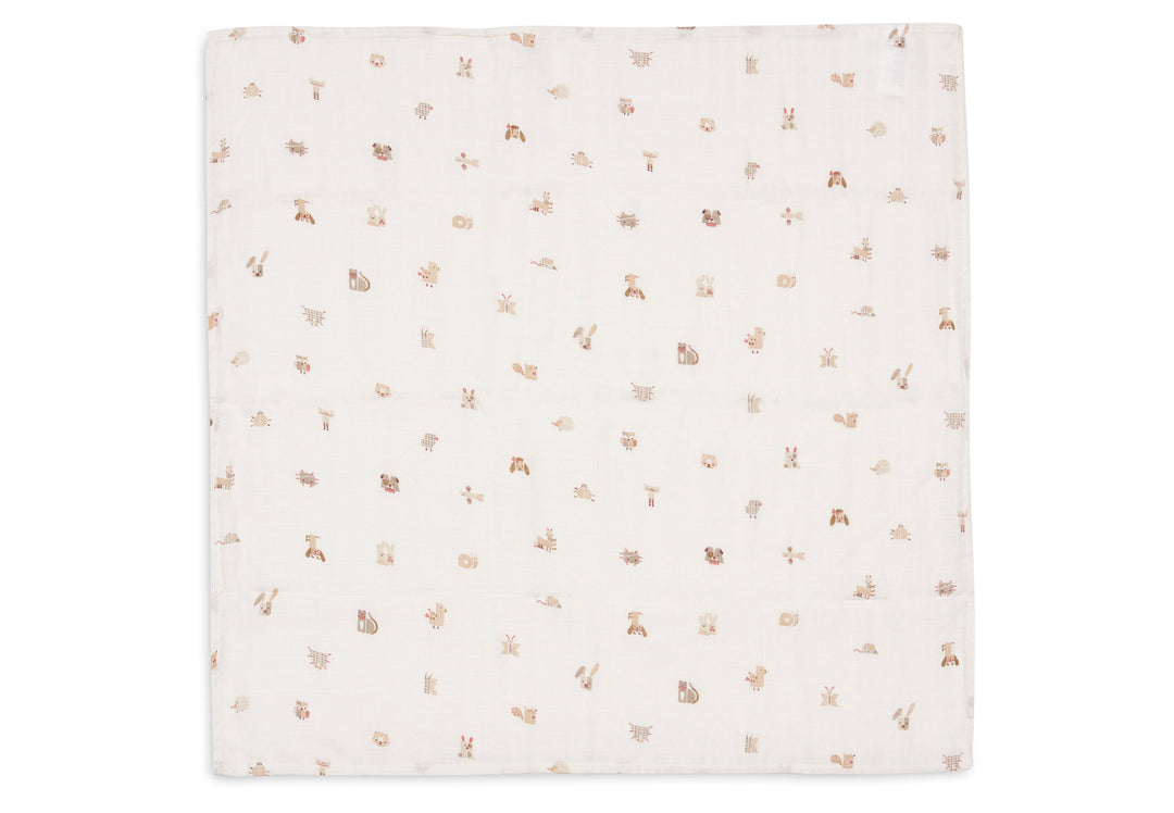 Jollein hydrofiele doeken 3-pack 70x70 - Animal friends