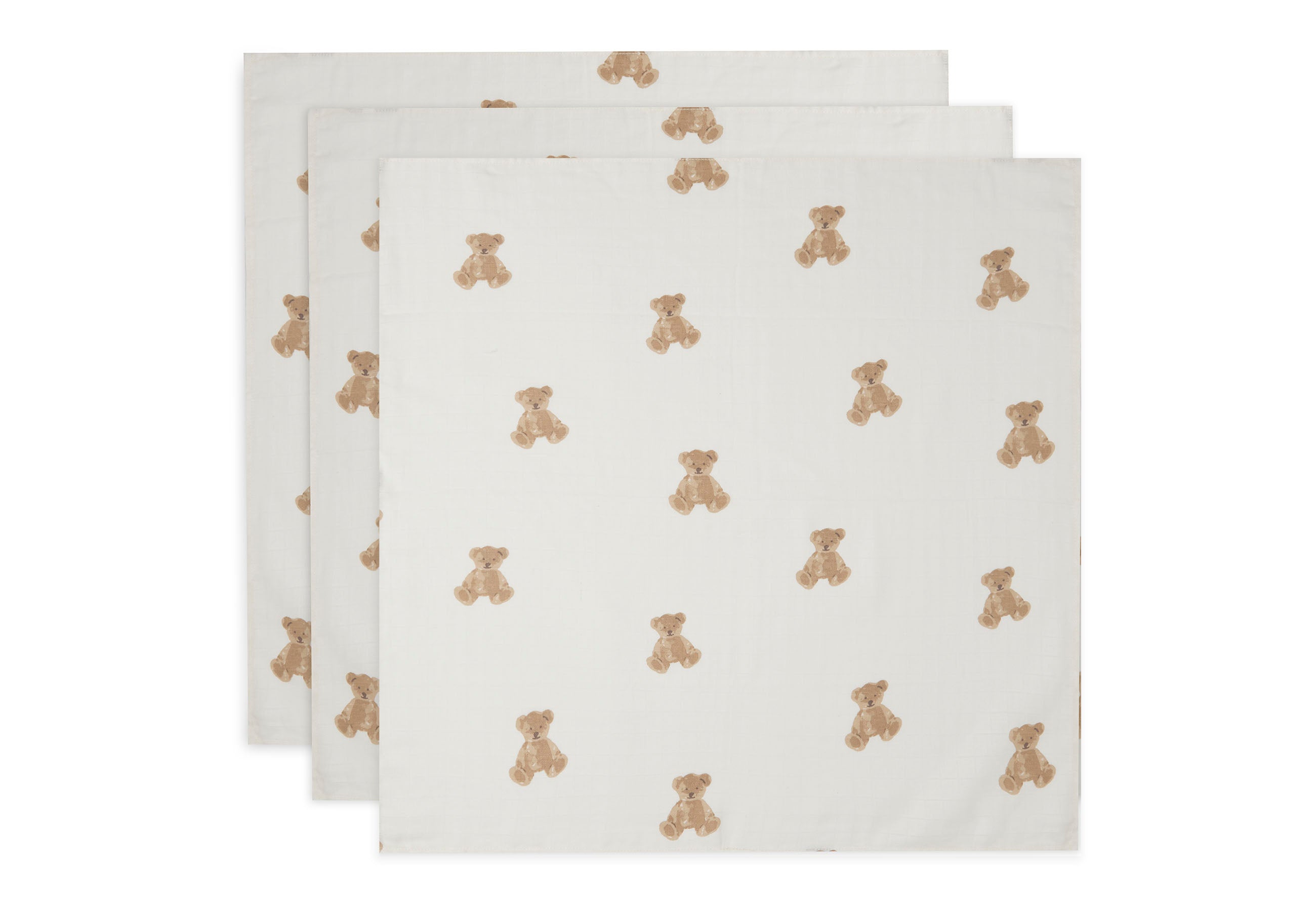 Jollein hydrofiele doeken 3-pack 70x70 - Teddybear