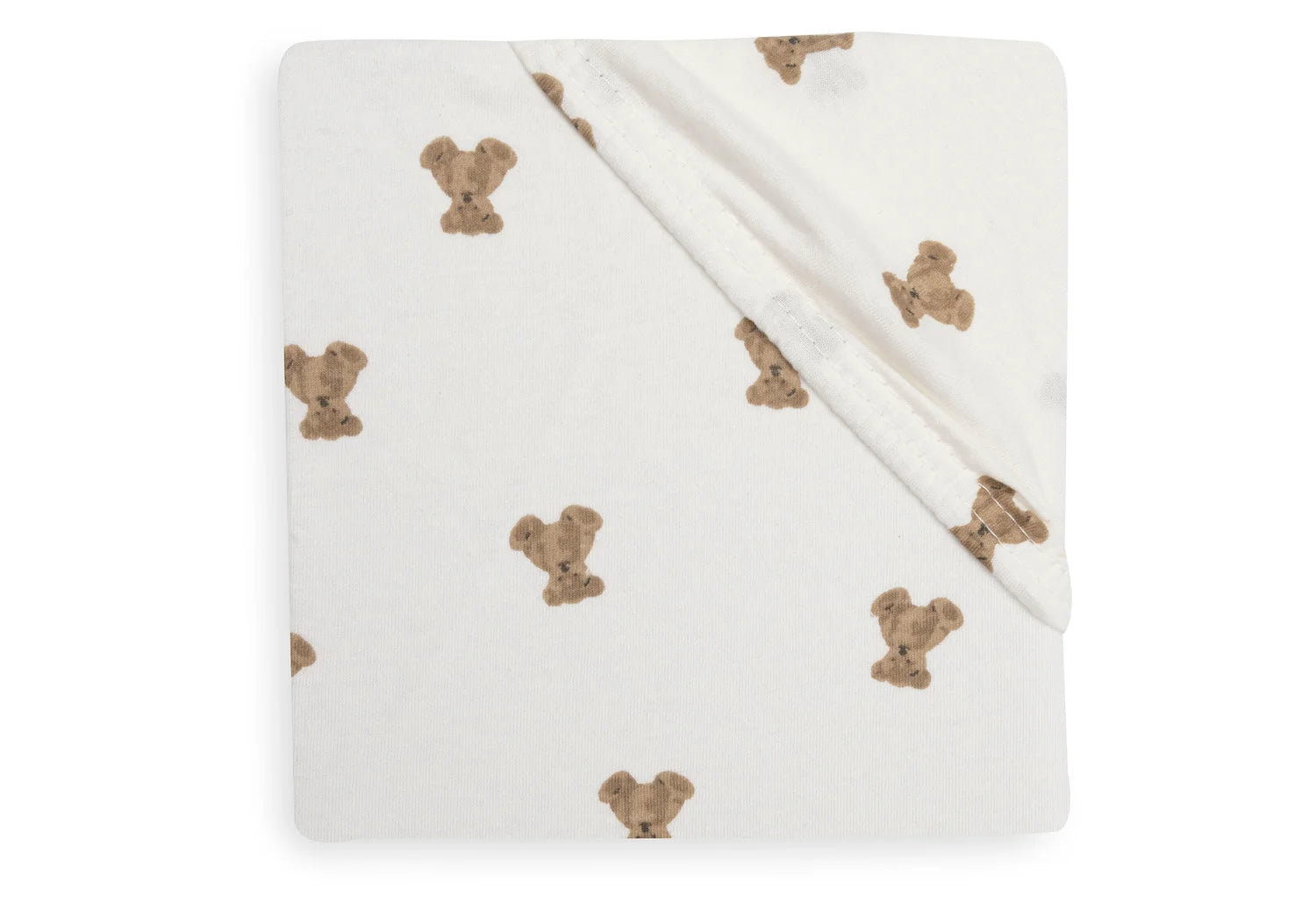 Jollein hoeslaken jersey - Mini teddybear