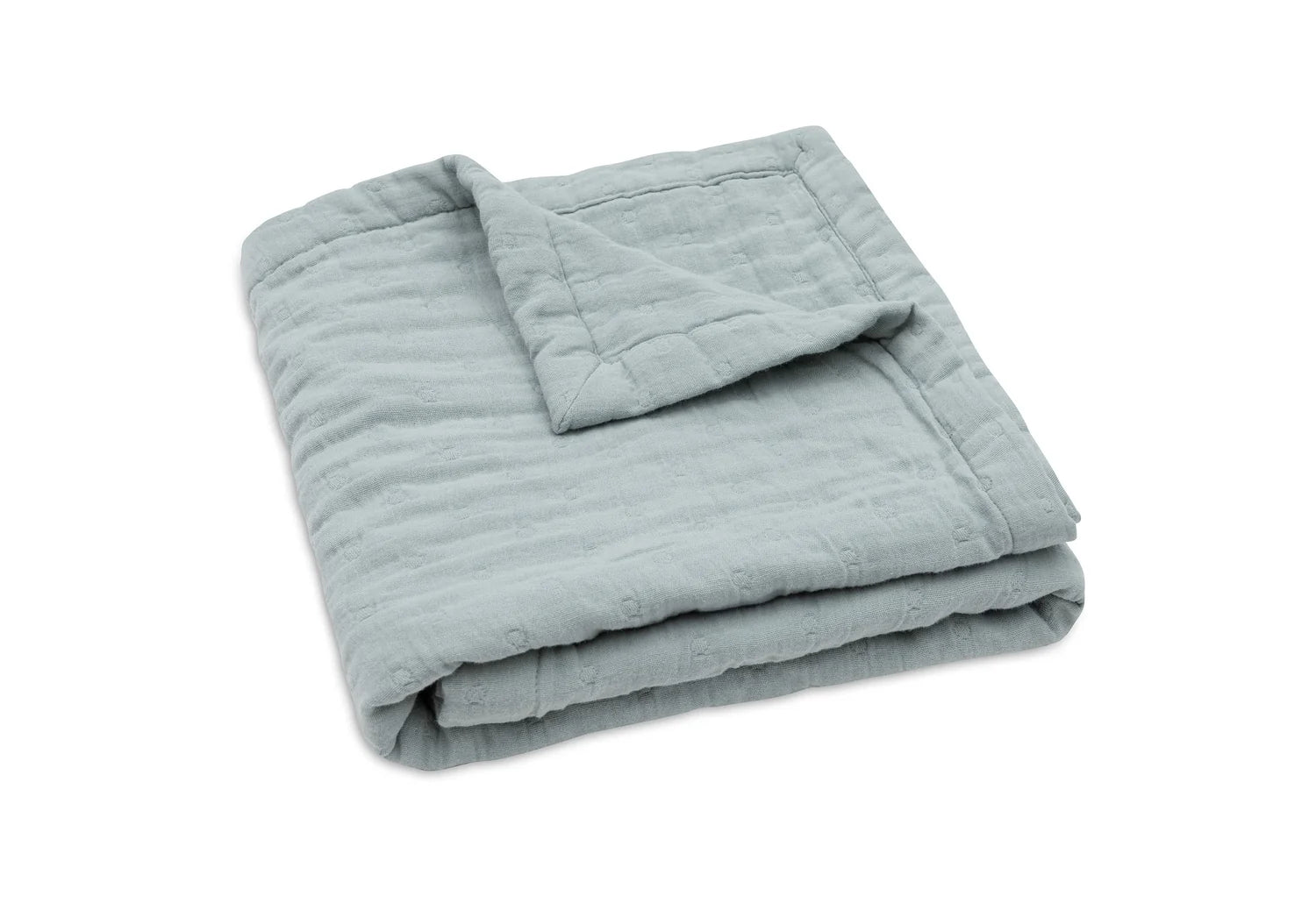 Jollein deken jacquard 75x100 - Sea green