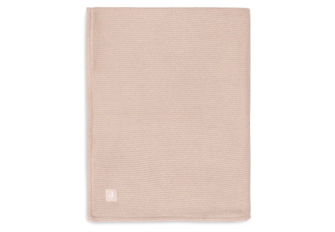 Jollein wiegdeken 75x100cm Basic Knit - Wild Rose/Fleece