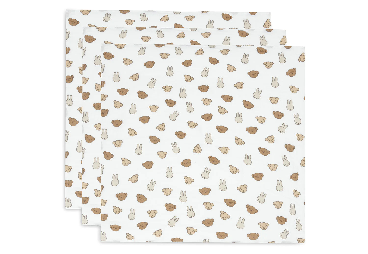 Jollein hydrofiele doeken 3-pack 70x70 - Miffy and friends