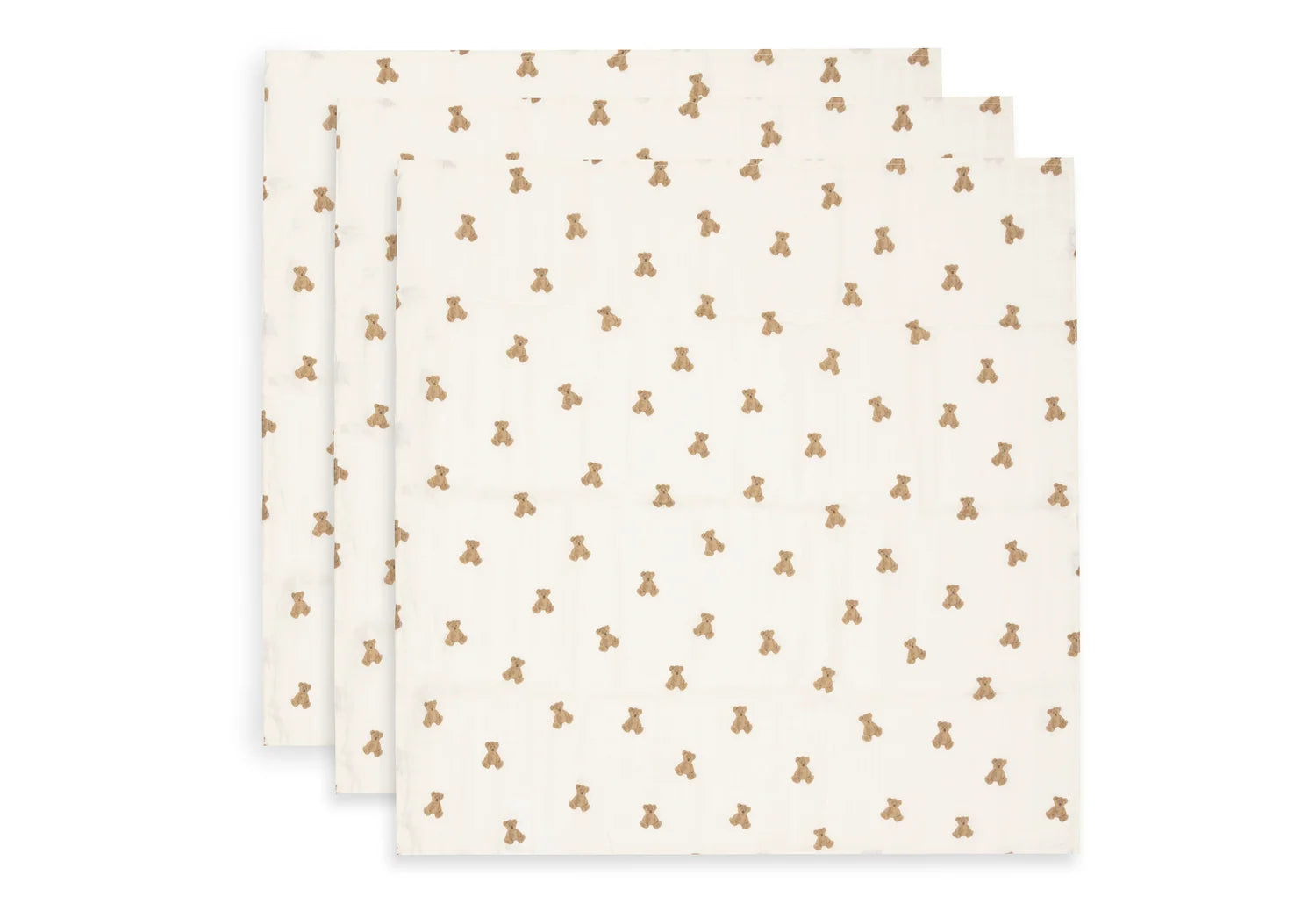 Jollein hydrofiele doeken 3pack 70x70 - Mini teddy bears