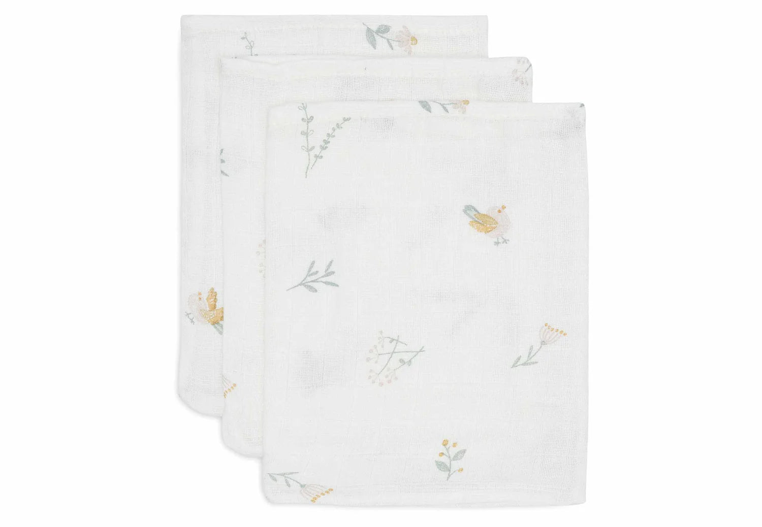Jollein hydrofiele washandjes 3-pack - Lovely birds