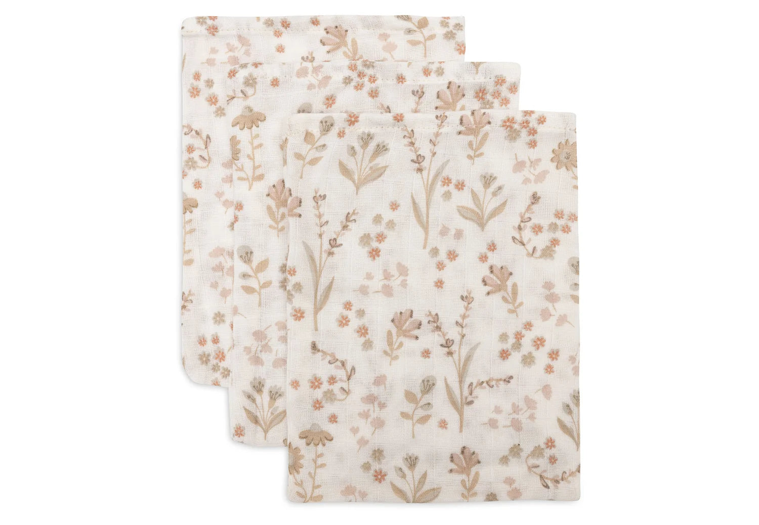 Jollein hydrofiele washandjes 3pack - Bloomy