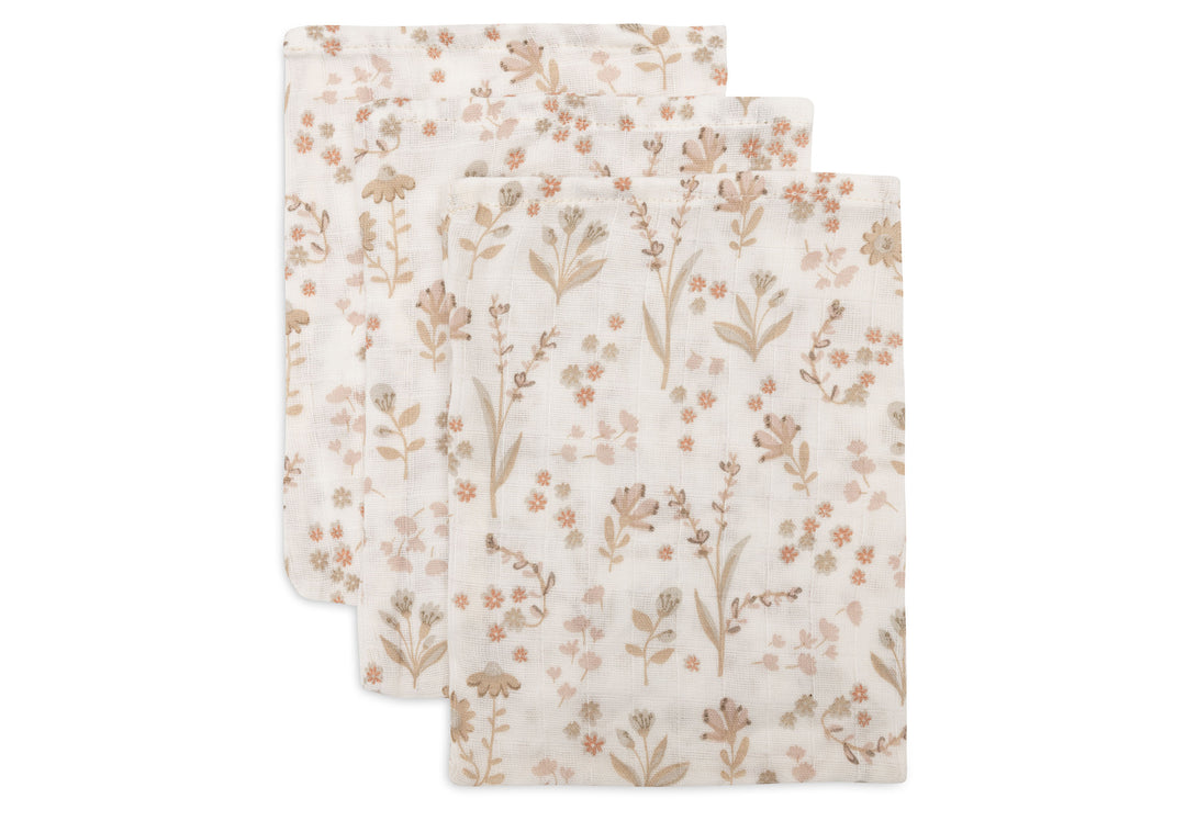 Jollein hydrofiele washandjes 3-pack - Bloomy