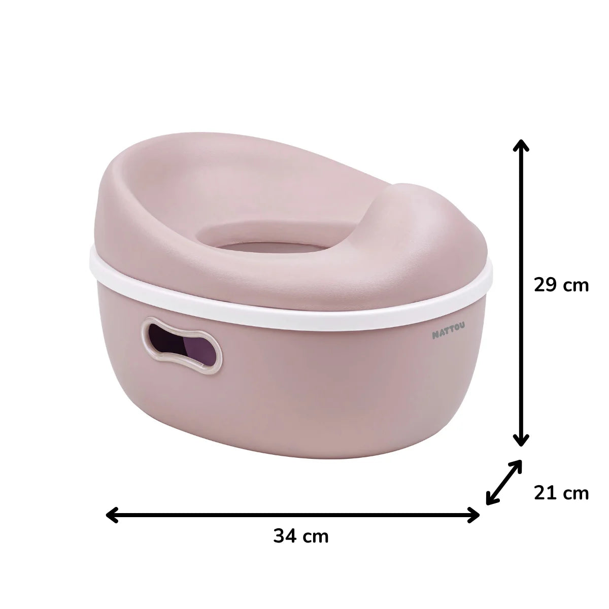 Nattou 3-in-1 leerpotje - Oudroze