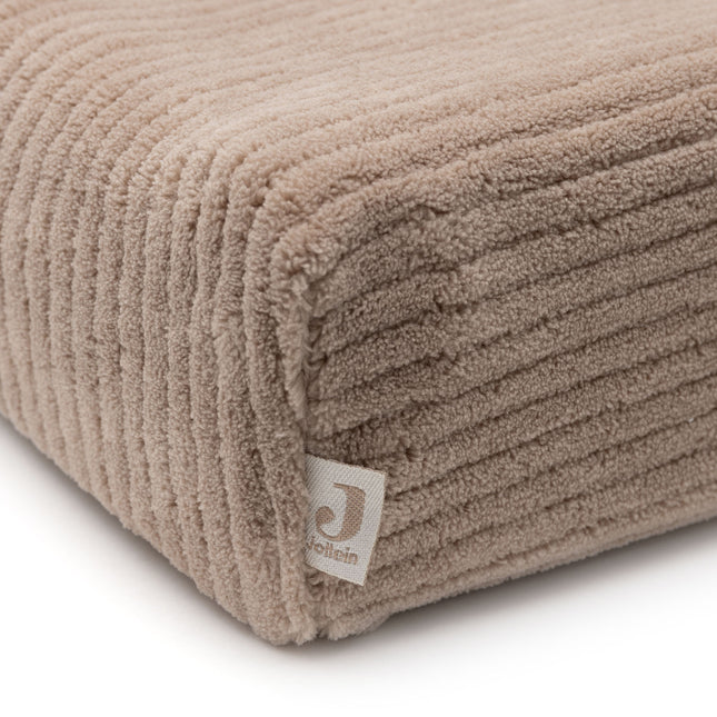 Jollein aankleedkussenhoes 50x70 cloudy rib - Milky coffee