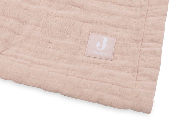 Wiegdeken hydrofiel 75x100cm Jacquard - Wild Rose