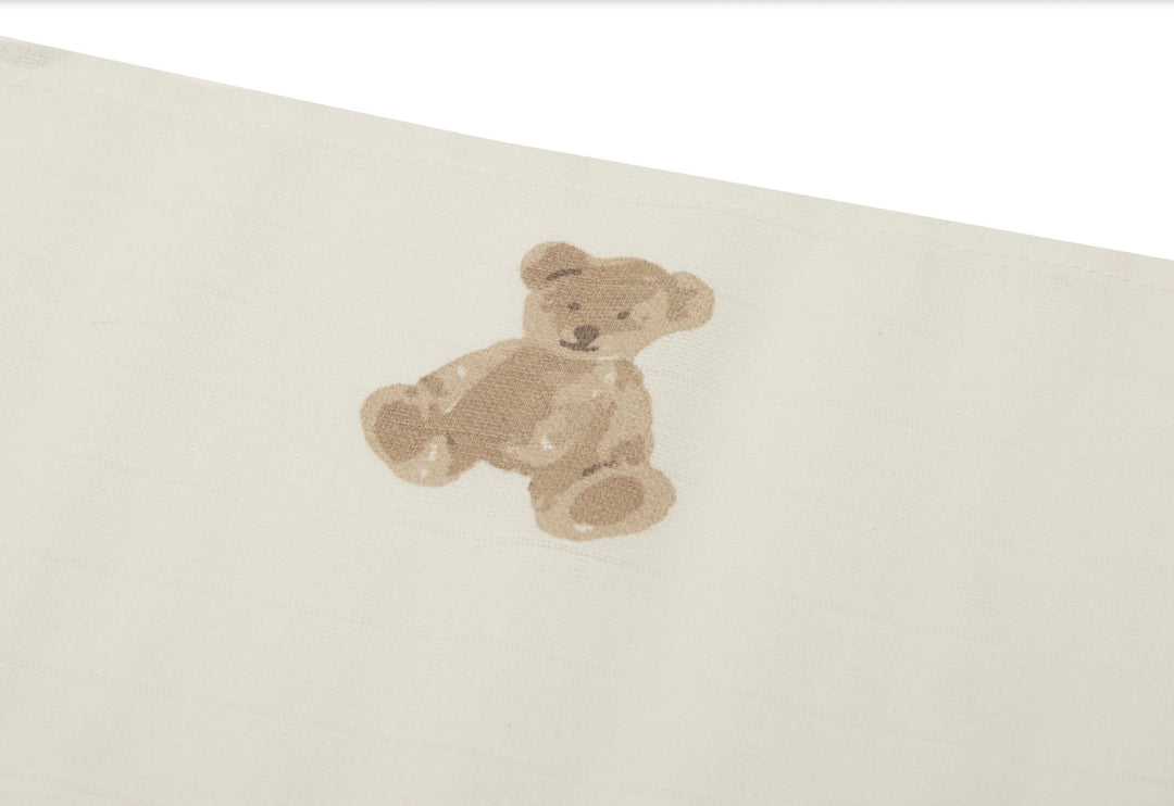Jollein hydrofiele doek small 70x70 - Teddy Bear