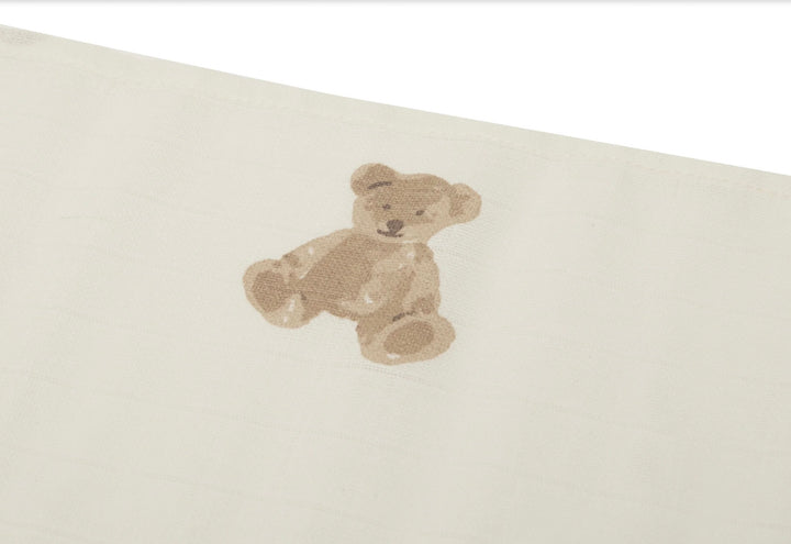 Jollein hydrofiele doek small 70x70 - Teddy Bear