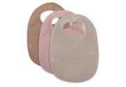 Jollein badstof slabbetjes 3-pack - Wild rose/ Nougat / Biscuit