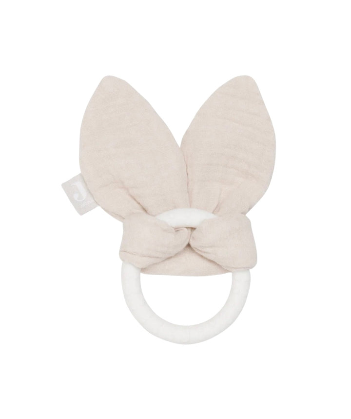 Jollein bijtring siliconen bunny ears - Nougat
