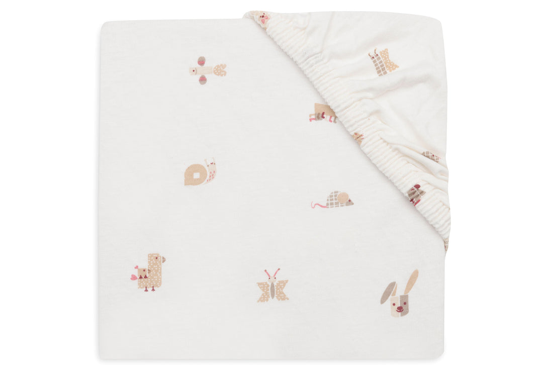 Jollein hoeslaken jersey - Animal Friends