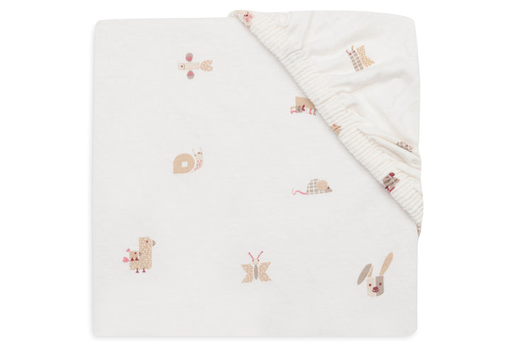 Jollein hoeslaken jersey - Animal Friends