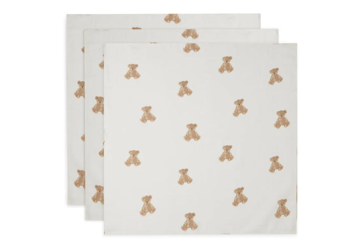 Jollein hydrofiele doek small 70x70 - Teddy Bear