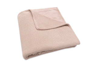 Jollein wiegdeken 75x100cm Basic Knit - Wild Rose/Fleece