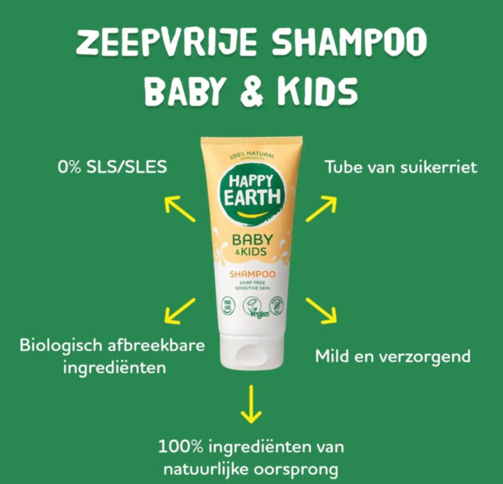 Happy Earth - zeepvrije shampoo 200ml