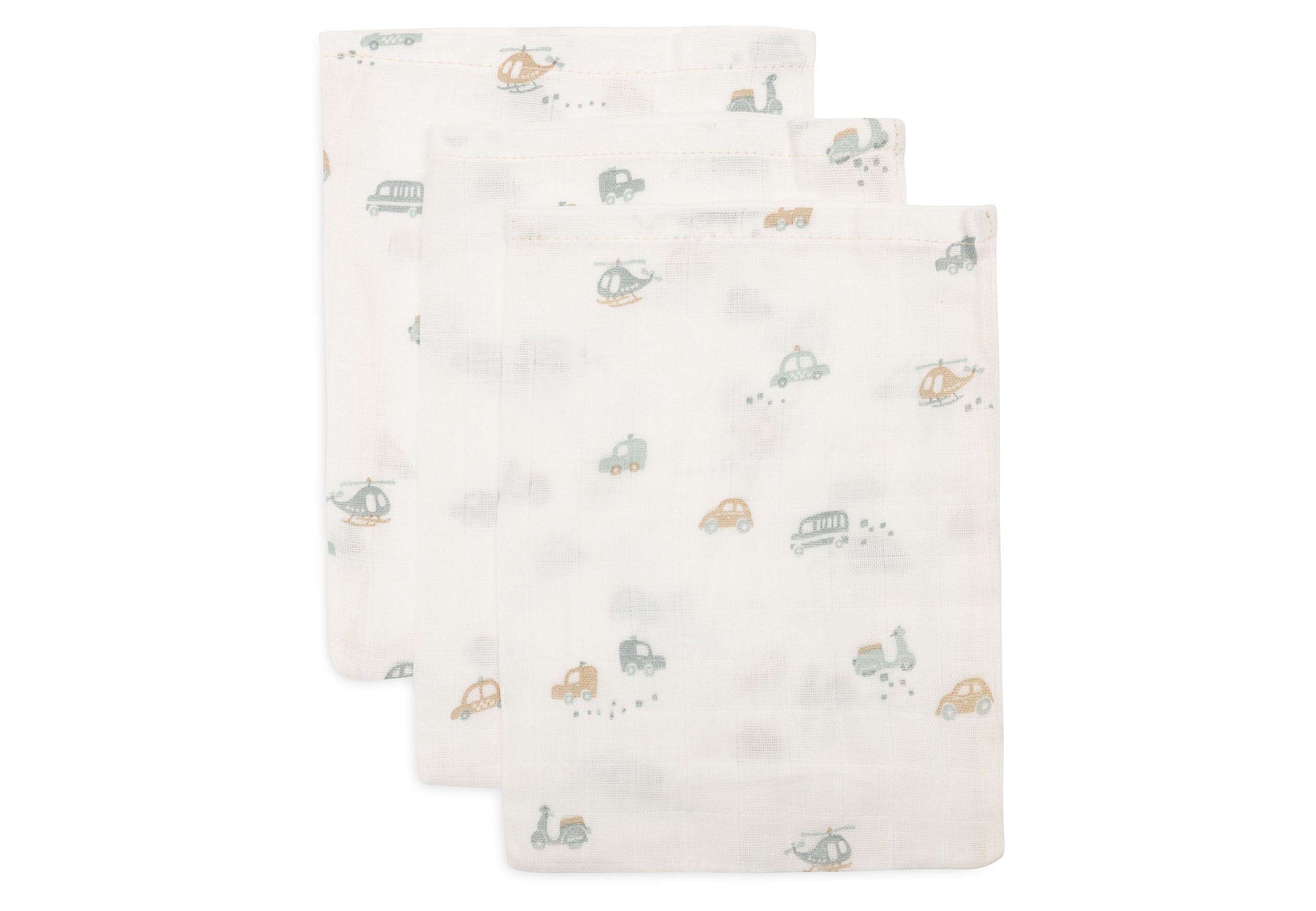 Jollein hydrofiele washandjes 3-pack - On the go