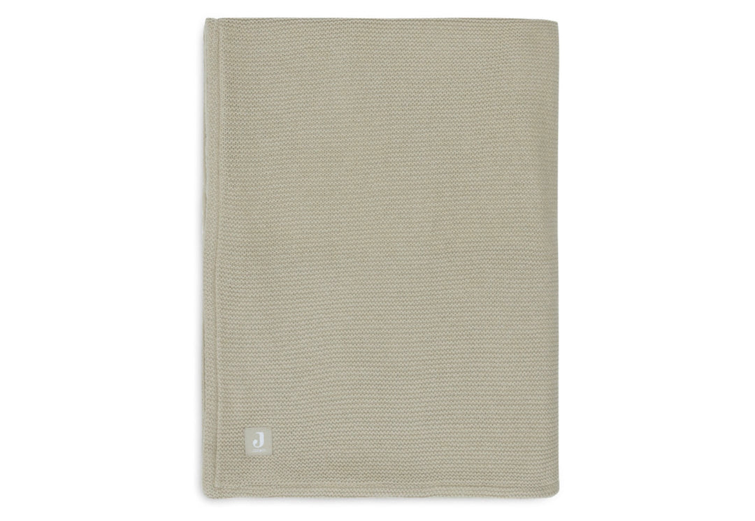 Jollein wiegdeken 75x100cm Basic Knit - Olive Green/Fleece