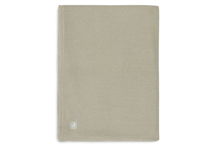 Jollein wiegdeken 75x100cm Basic Knit - Olive Green/Fleece