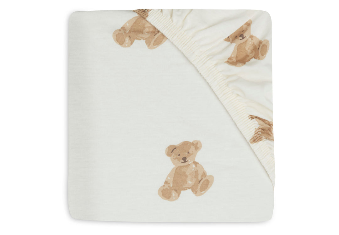 Jollein hoeslaken jersey - Teddy Bear