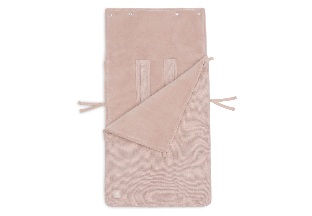 Jollein voetenzak groep 0+ 3/5 punts gordel basic knit - Wild rose