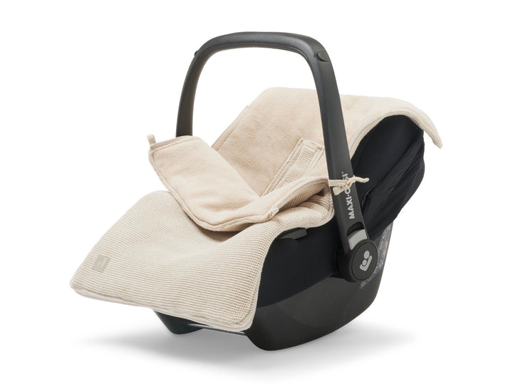 Jollein voetenzak groep 0+ 3/5 punts gordel basic knit - Nougat