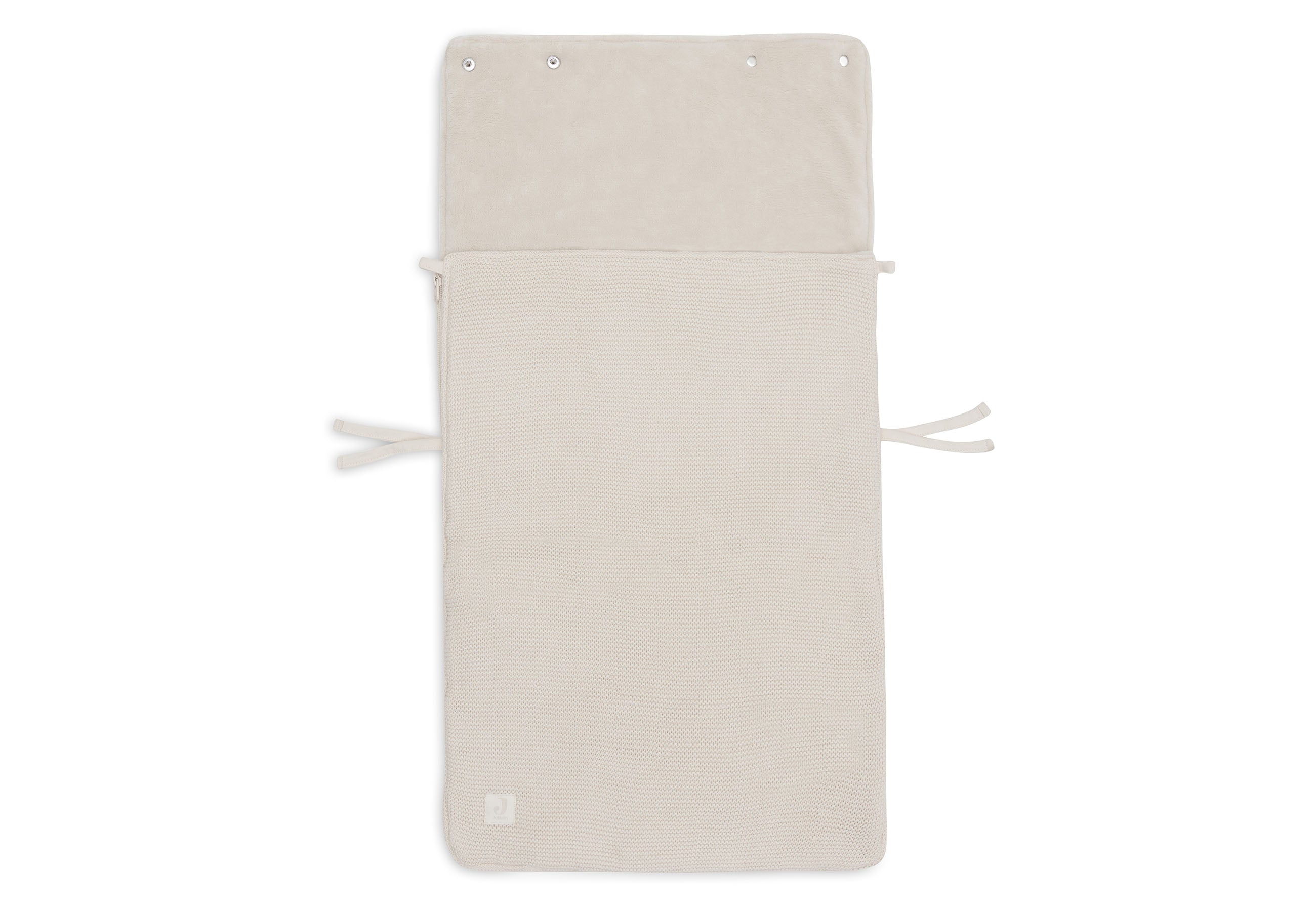 Jollein voetenzak groep 0+ 3/5 punts gordel basic knit - Nougat