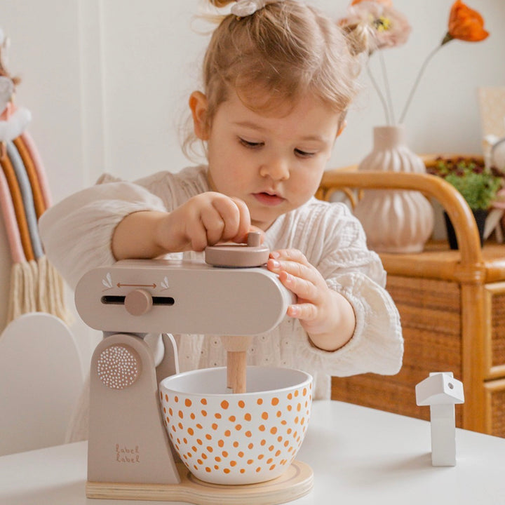 Label Label houten mixer - nougat